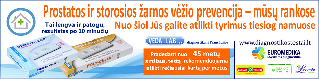 Prostatos ir storosios žarnos vėžio prevencija – mūsų rankose