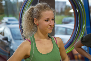 Eglė, zumbos treniruotės lankytoja